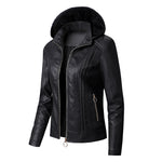 Dames jack van nepleer met capuchon en zachte voering voor de herfst