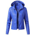 Dames jack van nepleer met capuchon en zachte voering voor de herfst