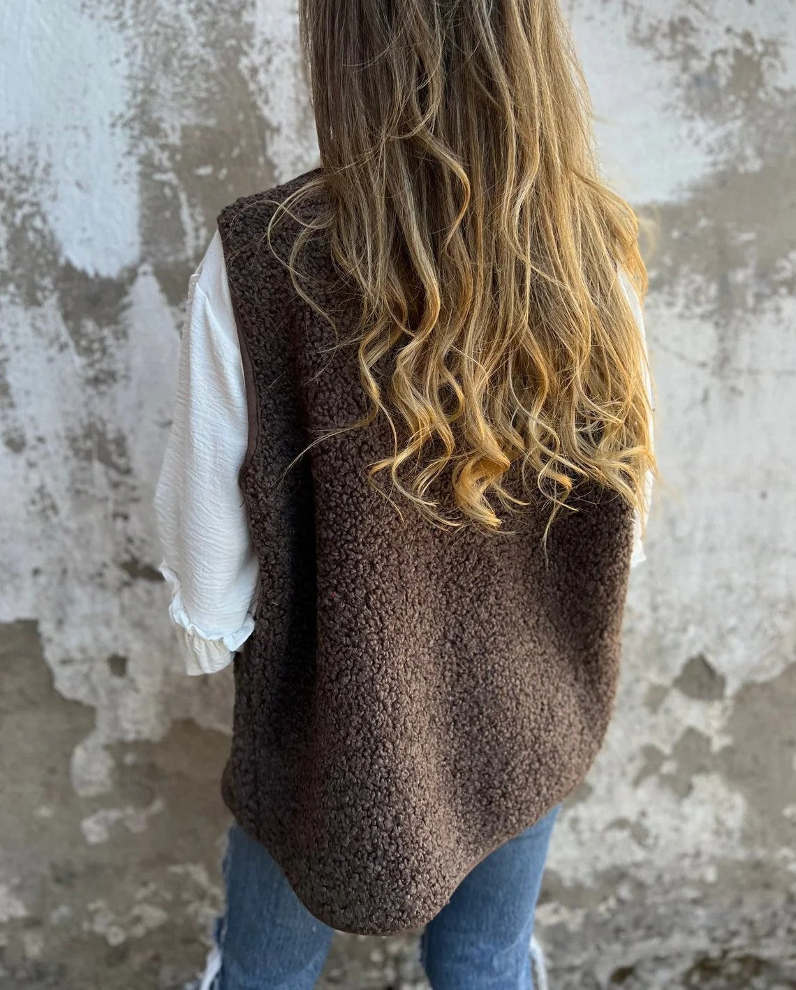 Kim warm vest met knopen