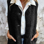 Kim warm vest met knopen