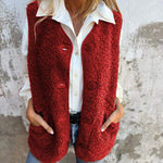Kim warm vest met knopen