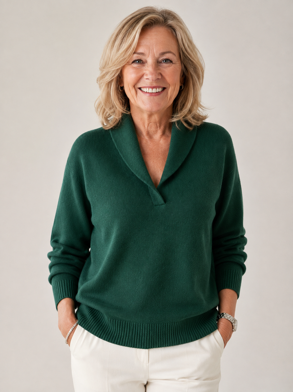 Hilde trui met sjaalkraag