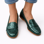 Elegante moderne dames instappers in effen uitvoering, handgemaakt en comfortabel