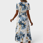 Jolien midi-jurk met bloemenprint