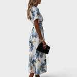 Jolien midi-jurk met bloemenprint