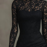 Elegante maxijurk van kant met vissenstaartzoom en slank silhouet voor dames