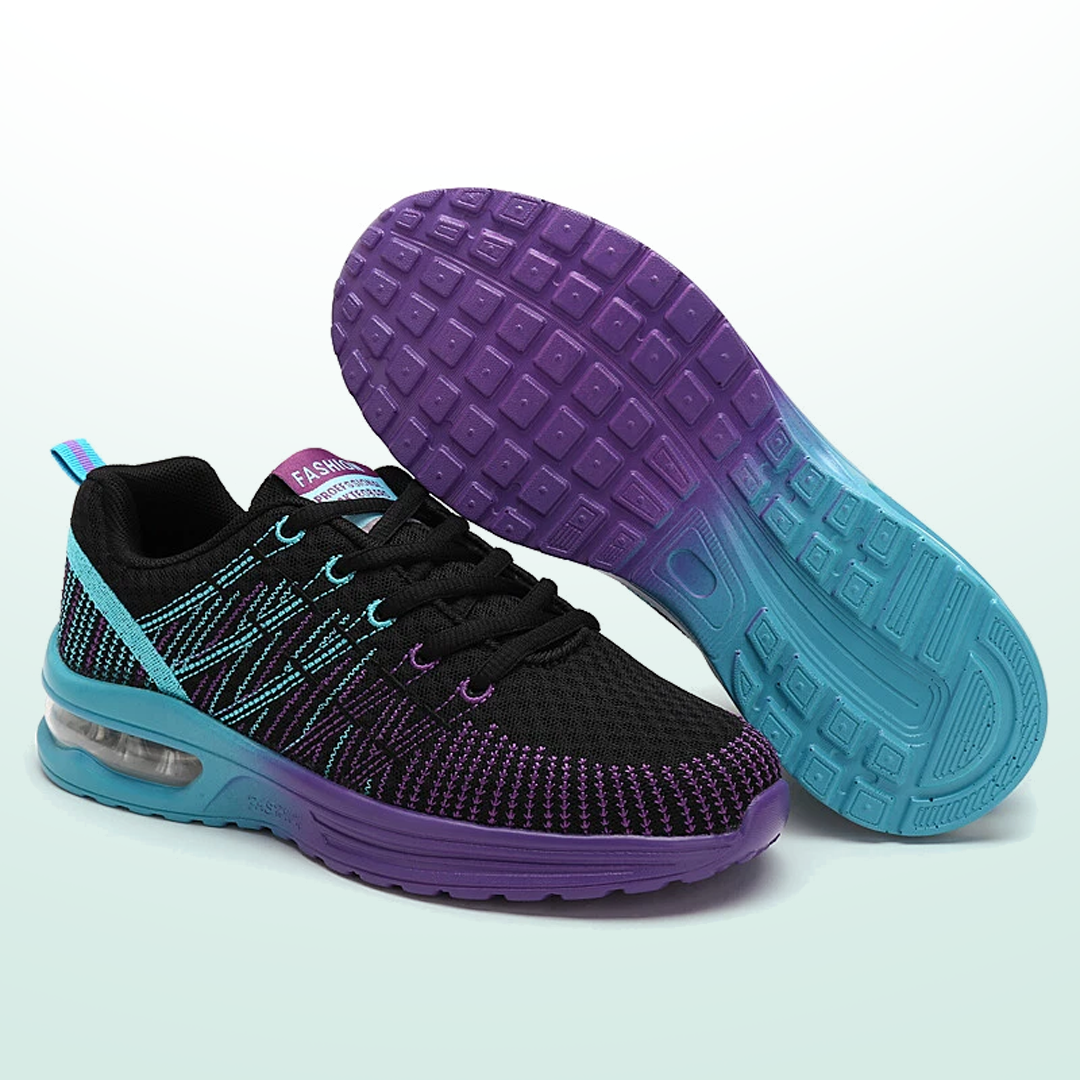 Jolien zwart-paarse comfortschoenen