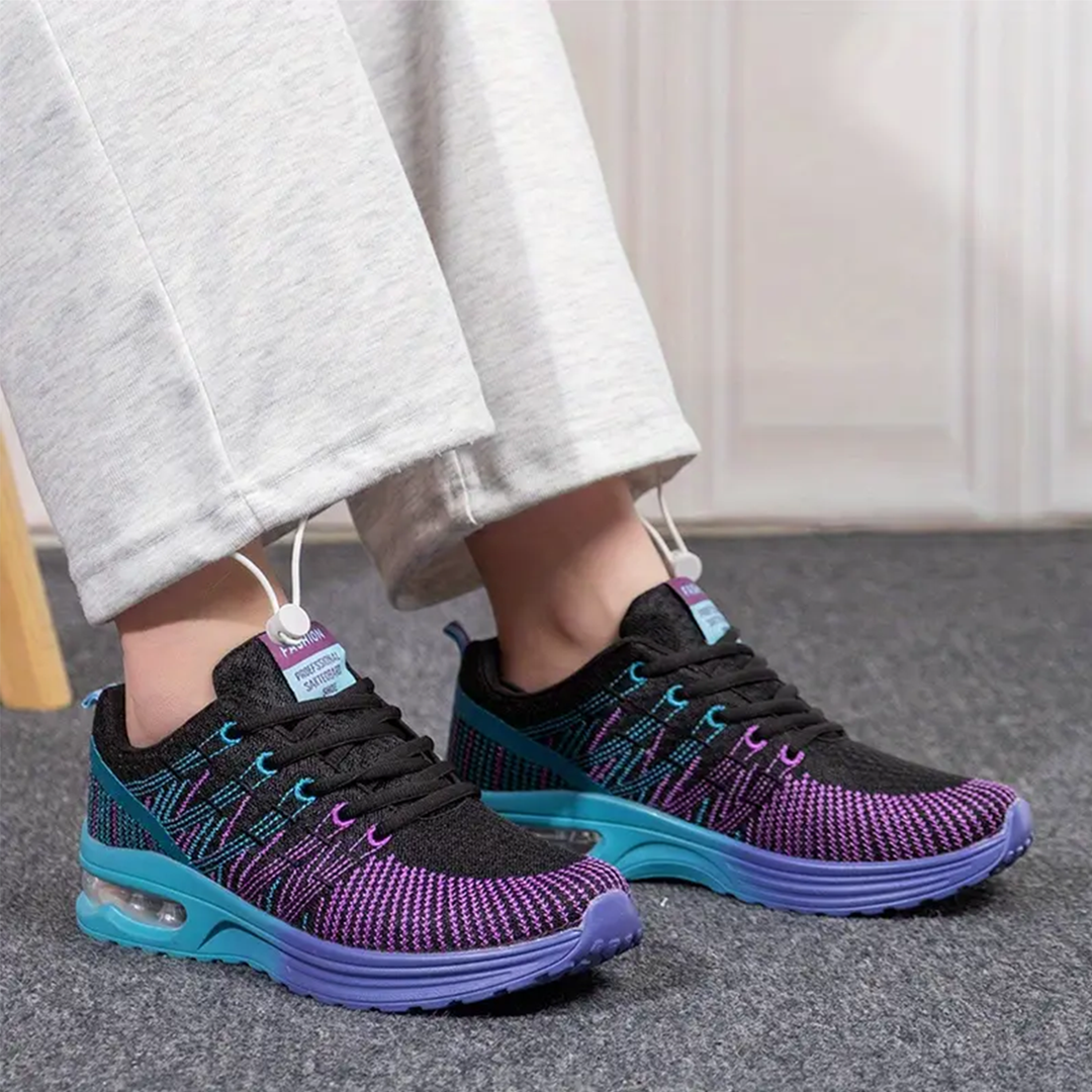 Jolien zwart-paarse comfortschoenen