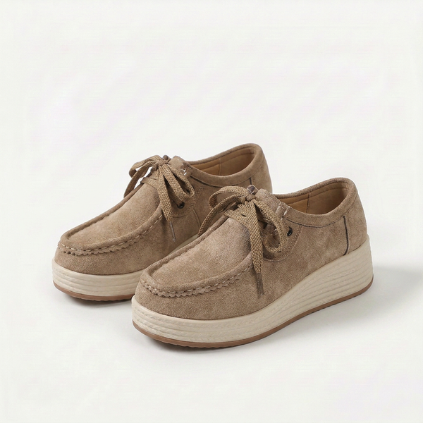 Paula comfortschoenen met veters en chunky zool