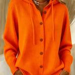 Odette dames knoopvest met capuchon en trekkoord
