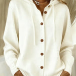 Odette dames knoopvest met capuchon en trekkoord
