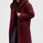 Lieke dames relaxte lange jas met capuchon