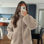 Klara dames zachte fleece winterjas met capuchon