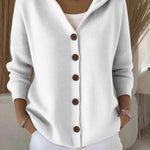 Carmen dames knoopvest met capuchon