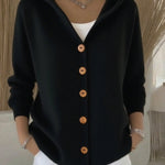 Carmen dames knoopvest met capuchon