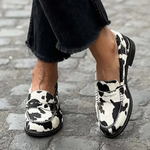 Chique dames mocassins met verfijnd dessin, handgemaakt en comfortabel te dragen