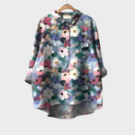 Luchtige zomerblouse met verfijnde print en flatteuze pasvorm voor dames