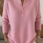 Nienke henley-trui met knopen