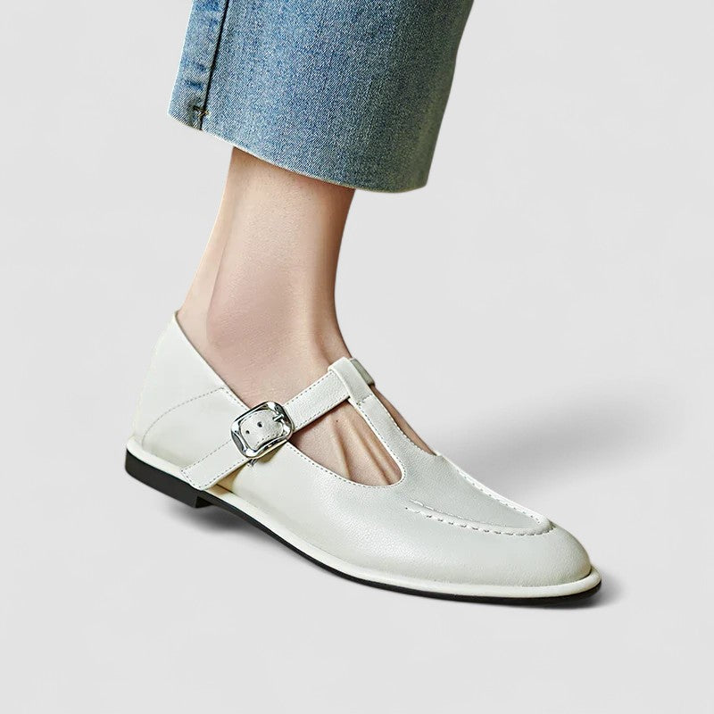 Veerle dames brogue mary jane schoenen met lage hak