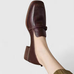 Eline dames loafers met vierkante neus