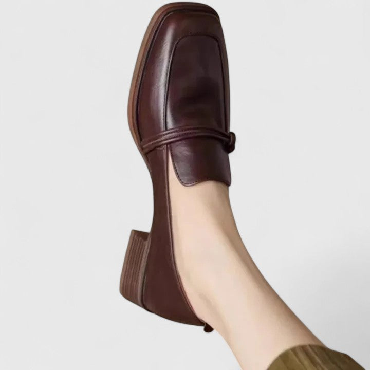 Eline dames loafers met vierkante neus