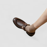Femke dames mary jane schoenen met vierkante neus