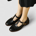 Hanne dames geperforeerde t-band schoenen