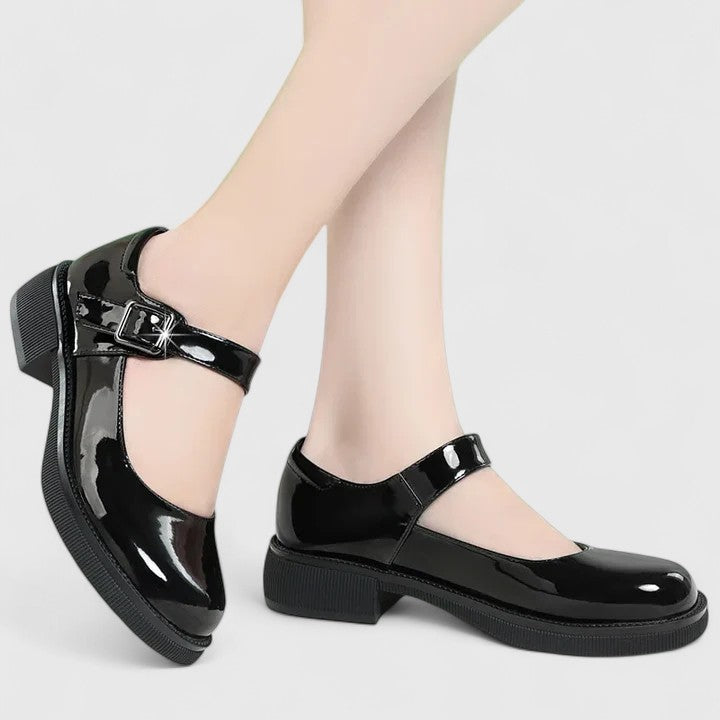 Odile dames mary jane schoenen met grove zool
