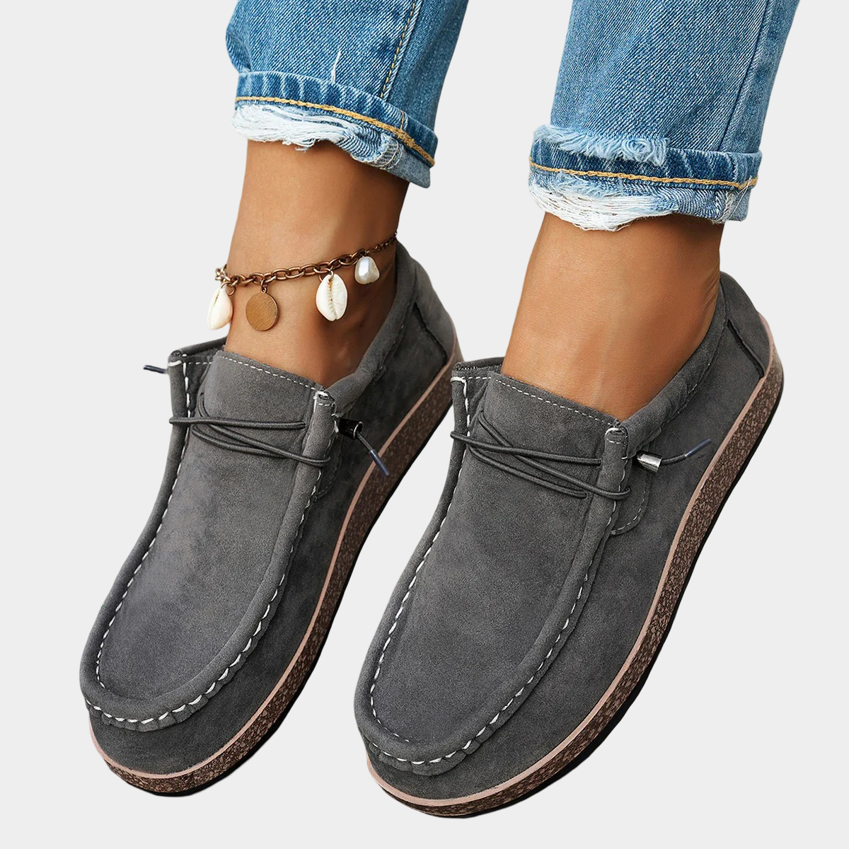 Zachte dames schoenen met bohemian print, gedempte loopzool en ruime pasvorm