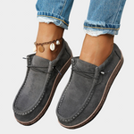 Zachte dames schoenen met bohemian print, gedempte loopzool en ruime pasvorm