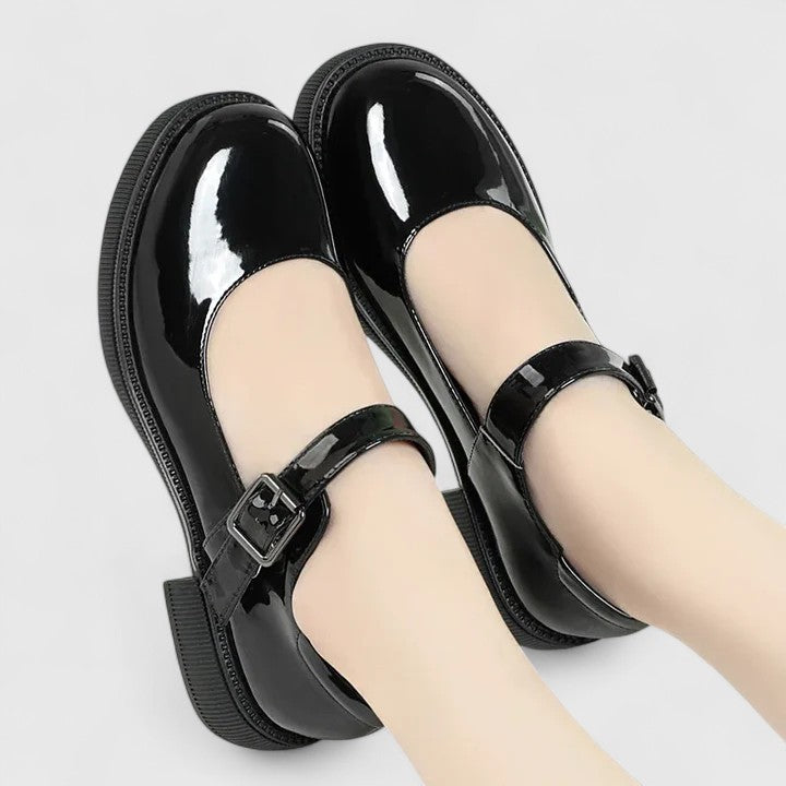 Odile dames mary jane schoenen met grove zool