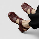 Sanne dames mary jane schoenen met uitsparing en lage hak