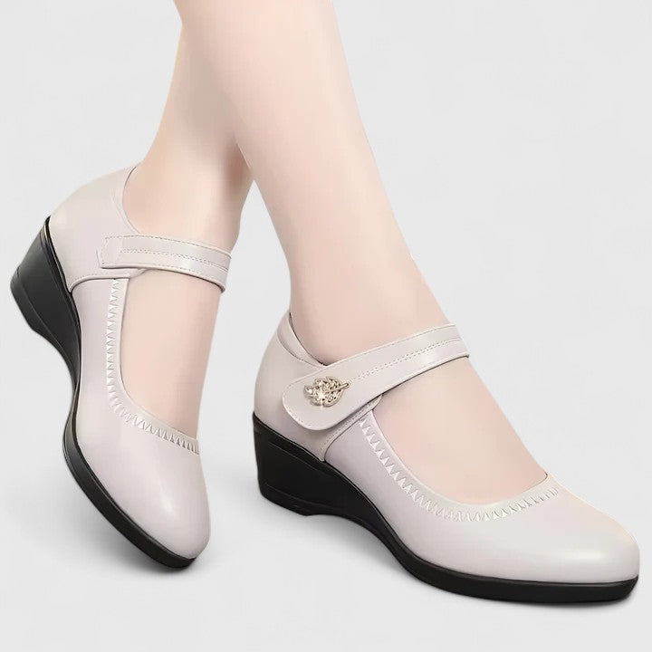 Karlijn dames mary jane schoenen met sleehak