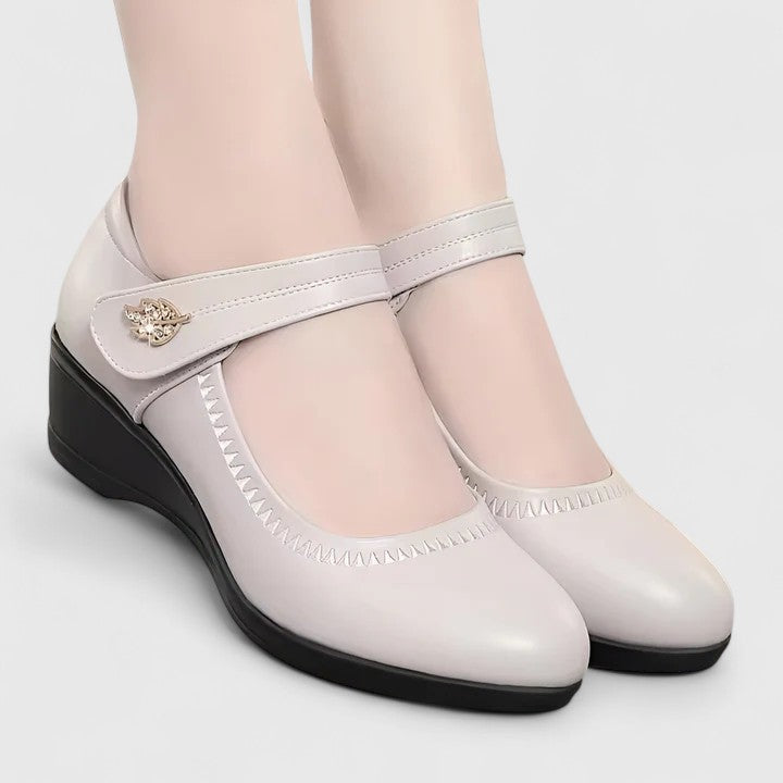 Karlijn dames mary jane schoenen met sleehak
