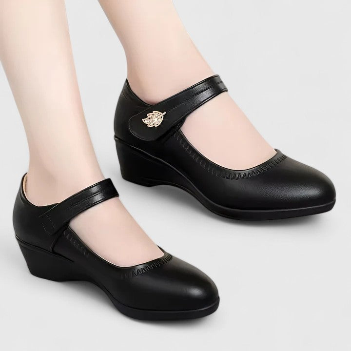 Karlijn dames mary jane schoenen met sleehak