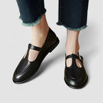 Veerle dames brogue mary jane schoenen met lage hak
