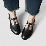 Veerle dames brogue mary jane schoenen met lage hak