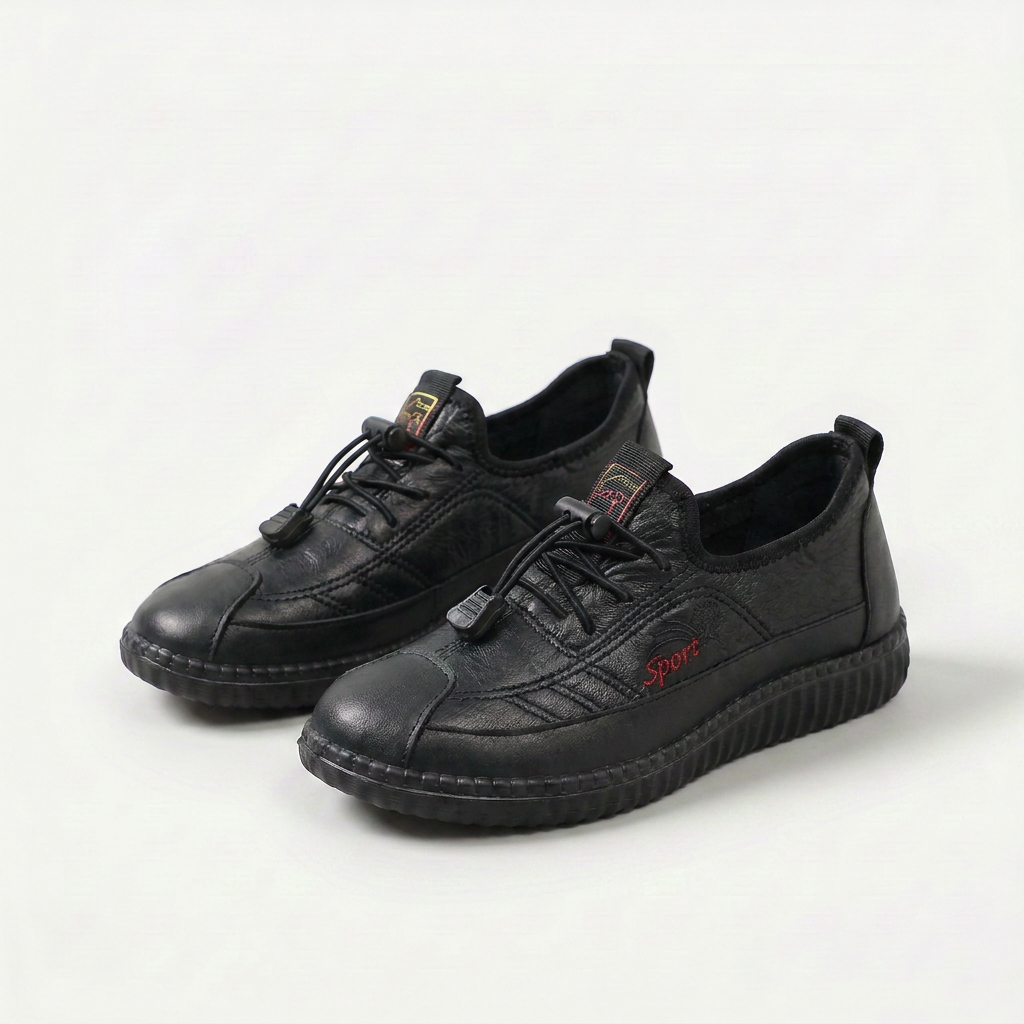 Nelleke comfort slip-ons met bloemenborduursel