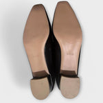 Orthopedische dames loafers van glad leer in een effen kleur met stevige antislipzool