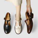 Hanne dames geperforeerde t-band schoenen
