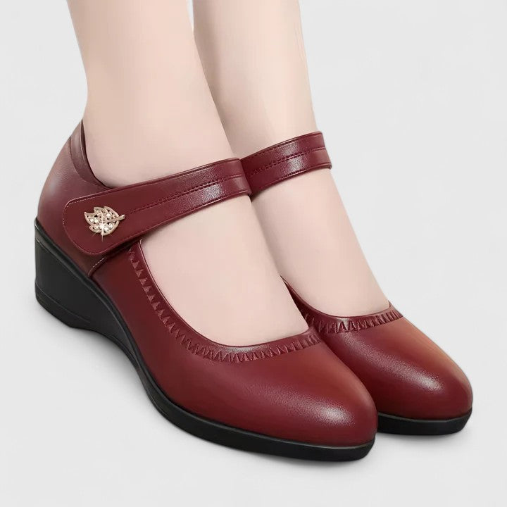Karlijn dames mary jane schoenen met sleehak