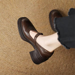 Tessa dames mary jane schoenen met blokhak