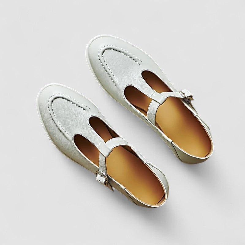 Veerle dames brogue mary jane schoenen met lage hak