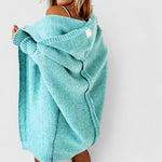 Oversized grofgebreid vest zonder sluiting voor dames, los gedragen over een effen top