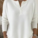 Nienke henley-trui met knopen