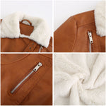 Dames jack van nepleer met warme zachte teddyvoering voor de winter