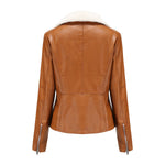 Dames jack van nepleer met warme zachte teddyvoering voor de winter