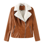 Dames jack van nepleer met warme zachte teddyvoering voor de winter