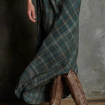 Moira dames geruite maxi-jurk met revers