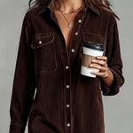 Isabel dames corduroy midi-jurk